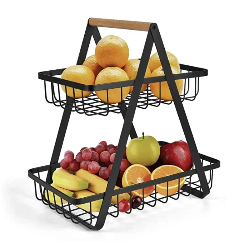 Cesta de frutas de 3 niveles para cocina, soporte para frutero, cestas de  almacenamiento de frutas desmontables para mostradores, cocina, encimera