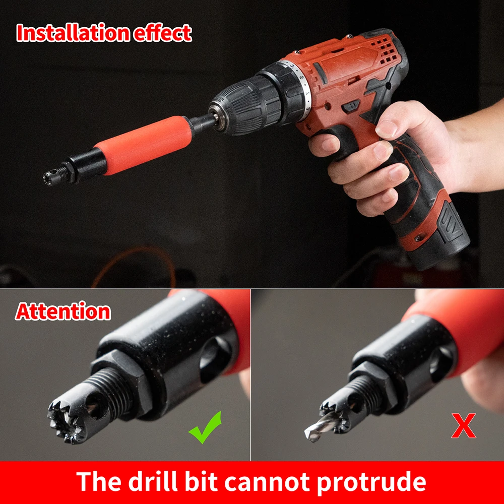 HIFESON Rivet Removal Tool,Blind Rivets Drill Remover,1/4 Electric Drill Adapter Rivets Puller for 3.2mm 4.0mm 5.0mm 6.0mm 6.4mm