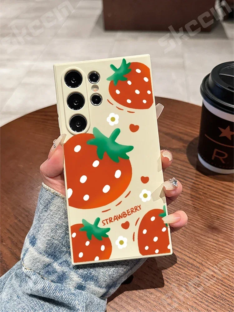 Adorable Strawberry Design Soft Phone Case Cover