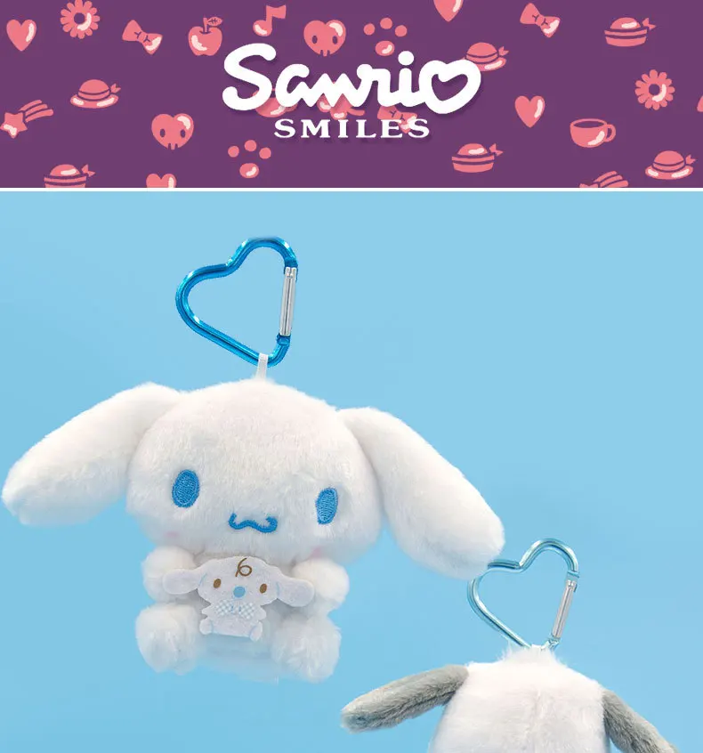 Original Sanrio Hello Kitty Kuromi Melody Pochacco Cinnamoroll Stofftier Anhänger Niedliche Plüschtiere Schlüsselanhänger Schlüsselanhänger Geburtstagsgeschenk – Detail 1