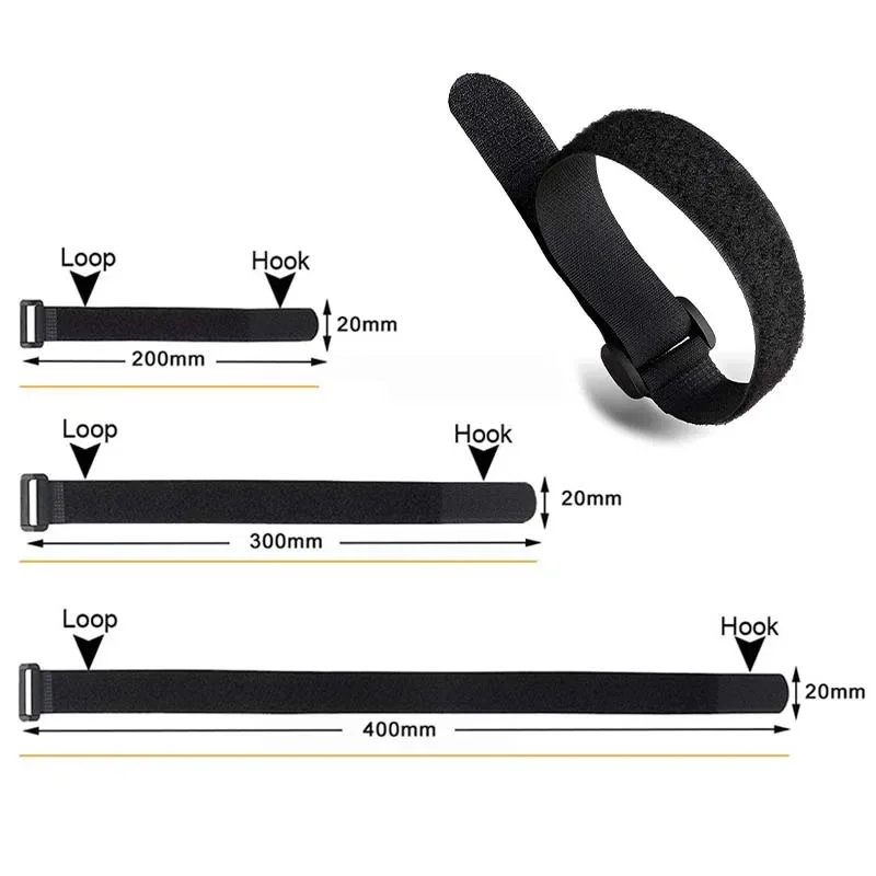 Cable ties 10Pcs Reusable Hook and Loop Straps Fastening Nylon Securing Wire Cord Ties Organizer Fastener Tape