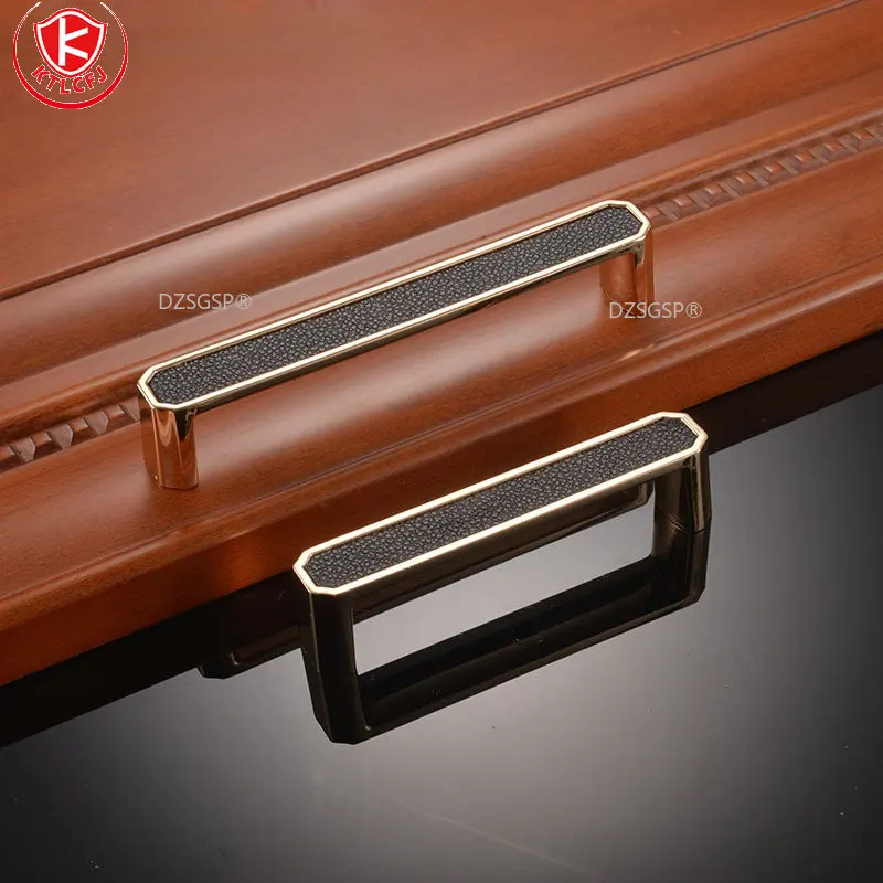 

Decoration Hardward Octagon Leather Cabinet Handles and Knobs European Drawer Pulls Cabinet Door Knob Shoes Furniture Handle