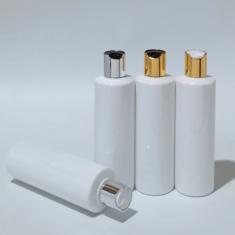 빈 PET 여행용 로션 병, 골드 실버 디스크 탑 캡, 패밀리 오일, DIY 샤워 젤, 화장품 포장, 100ml, 150ml, 200ml, 250ml