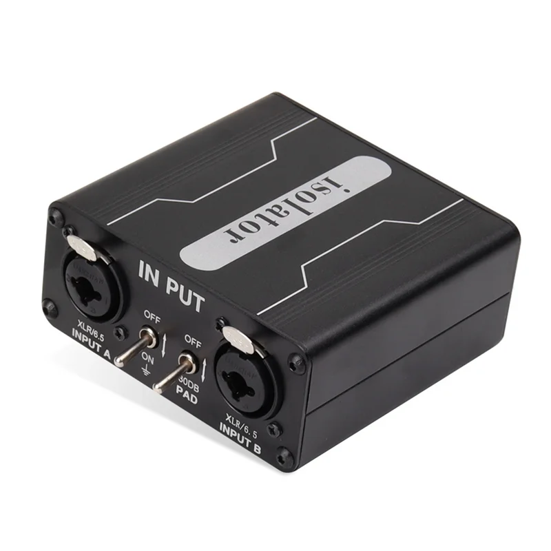 GX200 Audio Isolator Dual-Channel 6.5 XLR Mixer Audio Isolator Current Sound Noise Mixer Microphone Common Ground Filter Rare