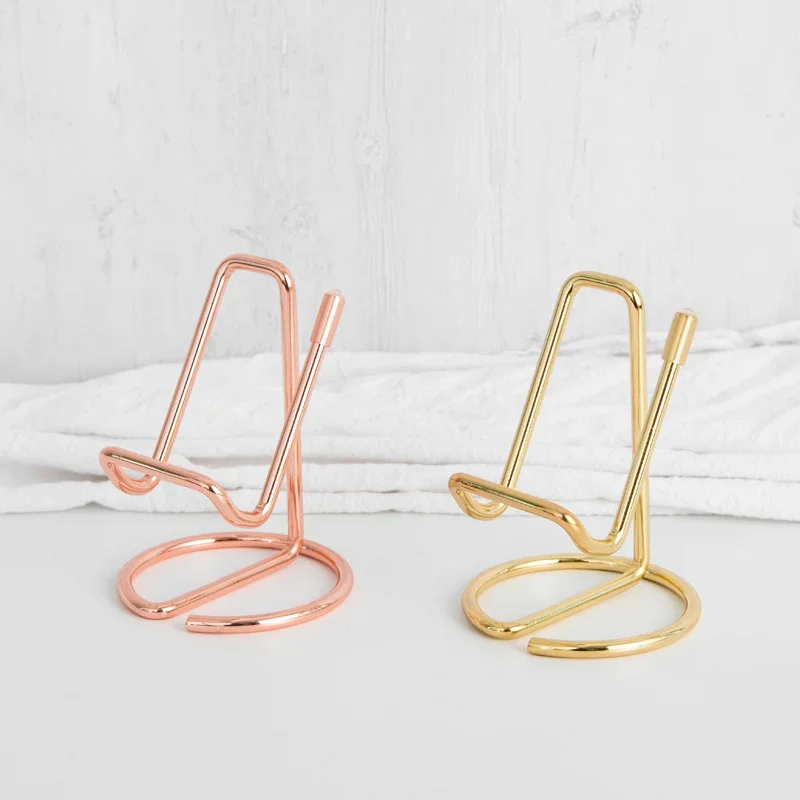 비즈니스 카드홀더 휴대폰 스탠드, 귀여운 금속 디스플레이 홀더, 사무실 책상 이름 카드홀더, 남녀공용, 1PC