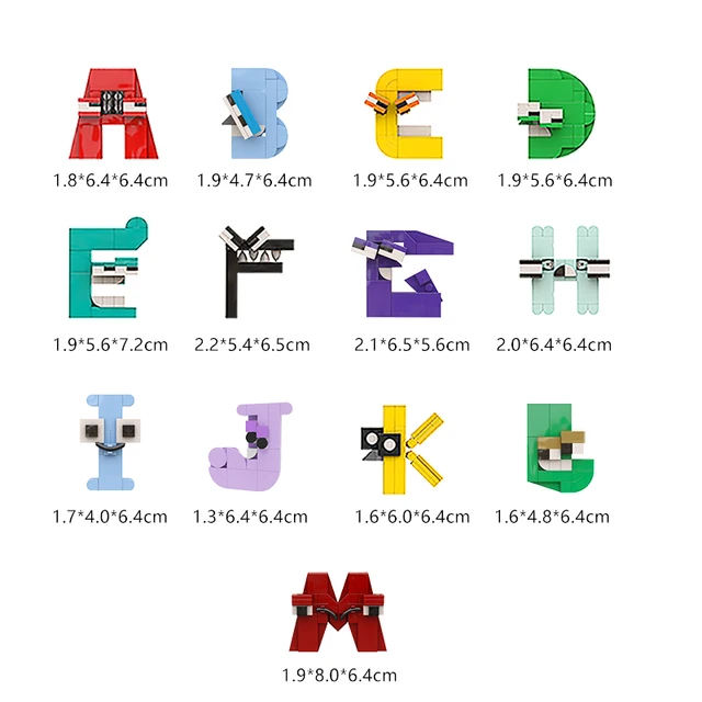 MOC Alphabet Lore A-Z Building Blocks Creative English Letter Education  Model Toy Decorations Birthday Children's Birthday Gift