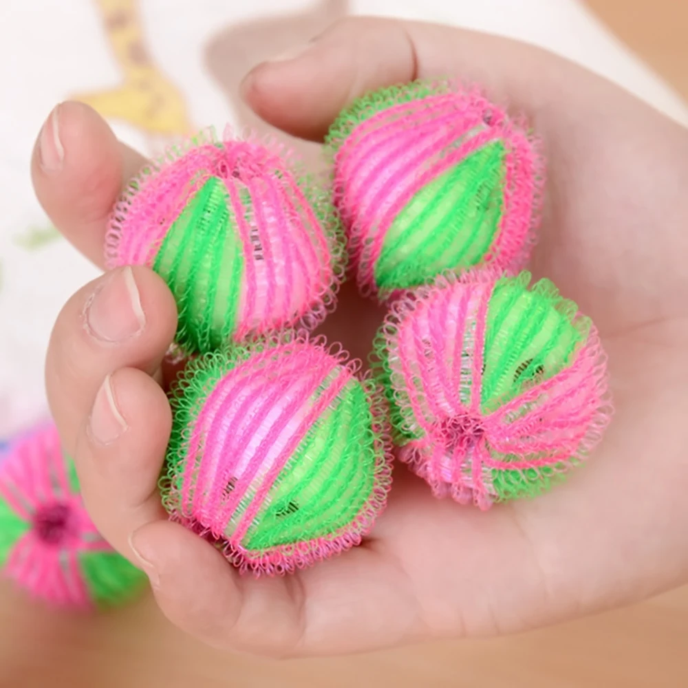 6-Pet Hair Remover Hair Catcher Reusable Clothes Filter Washing Machine Balls Clean Laundry Ball Washing Machine Accessory