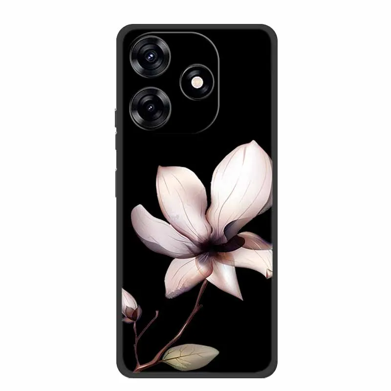 Premium Black Silicone Soft Phone Case - 6.6 Protective Back Cover Shell
