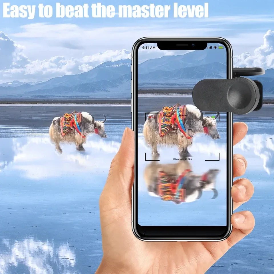 Clip Espejo Para Cámara De Smartphone - Accesorio Para Selfies Y Vlogs, Ajustable, Con Control Remoto