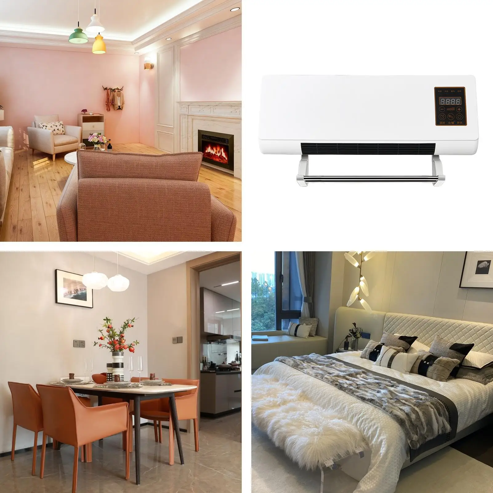 Portable Air Conditioner Wall And Floor Bedroom Air Conditioner Cold Heat Quiet Air Conditioning Unit With Remote Control For