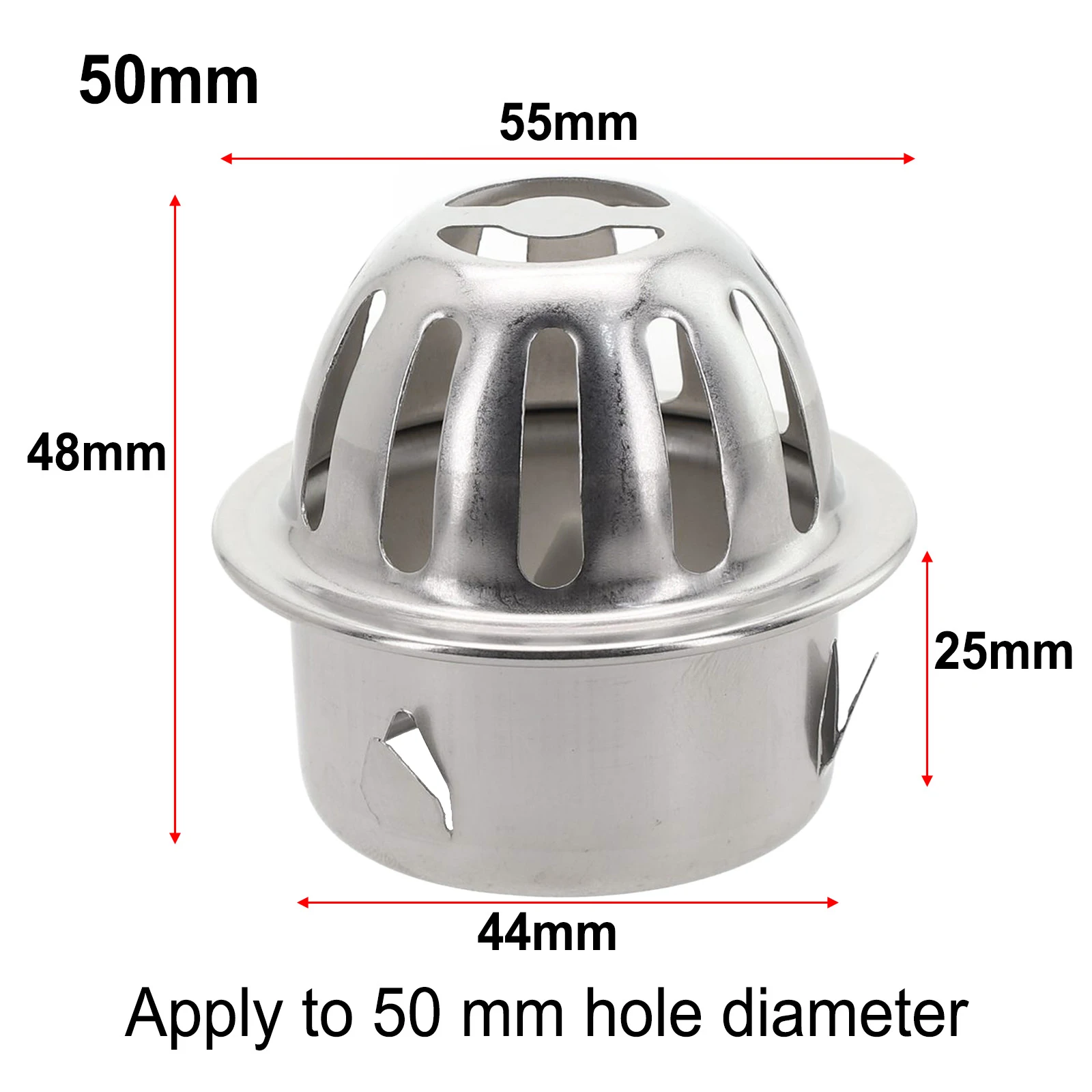 

Gardening Floor Drain Balconies Outdoor Drain Pipe 1pcs Convenient Easy To Install Reliable Silver Stainless Steel