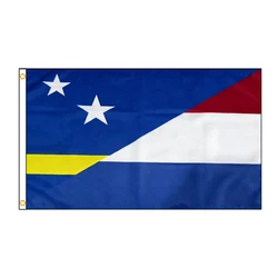 Curacao & Netherlands Unity Flag Banner (Multiple Sizes Available) - 120 x 180cm (Blue and White Stripe)