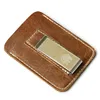 Genuine Leather Money Clip Wallet Card Holder Metal Men Slim Bills Cash Clips Clamp for Money Thin Bill Fold Holder 1