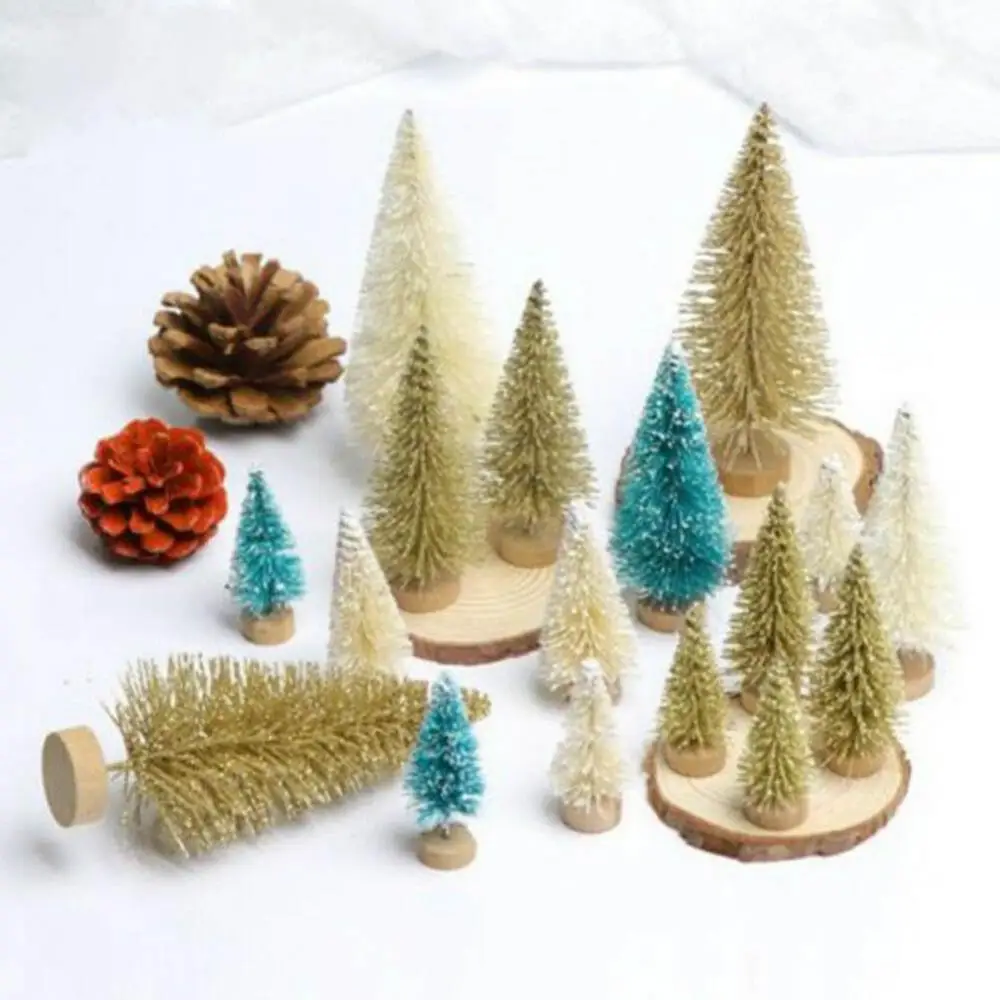 Mini Christmas Trees 8Pcs Christmas Tree Snowy Pine Xmas Party Ornament Holiday Decoration christmas tree ornaments mini christmas tree