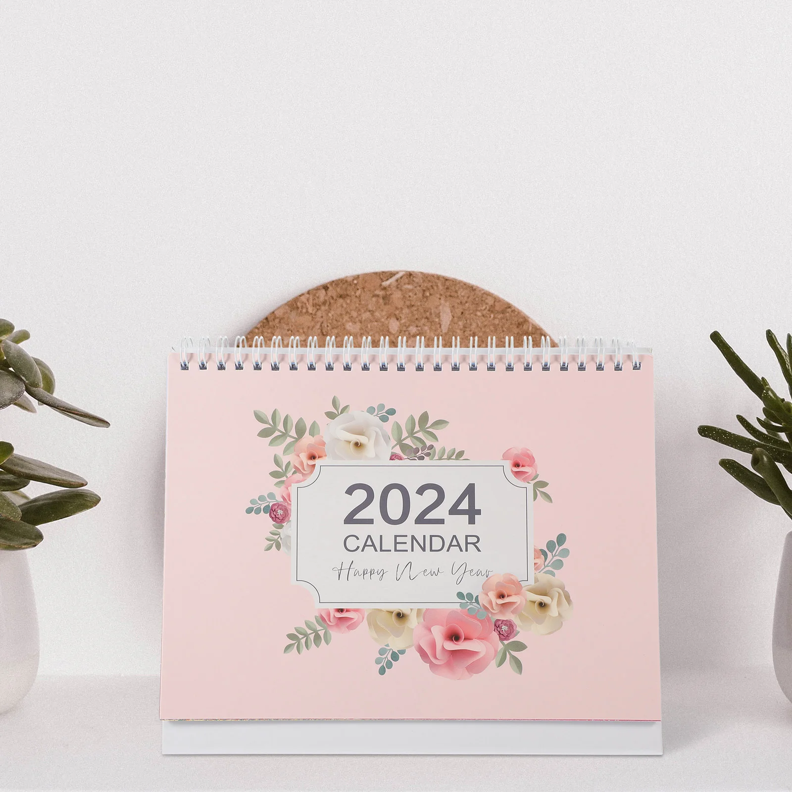 

Desk Standing Calendar Simple Pink Calendar Desktop Monthly Planner Table Office Tabletop Schedule Wall Daily Decorative