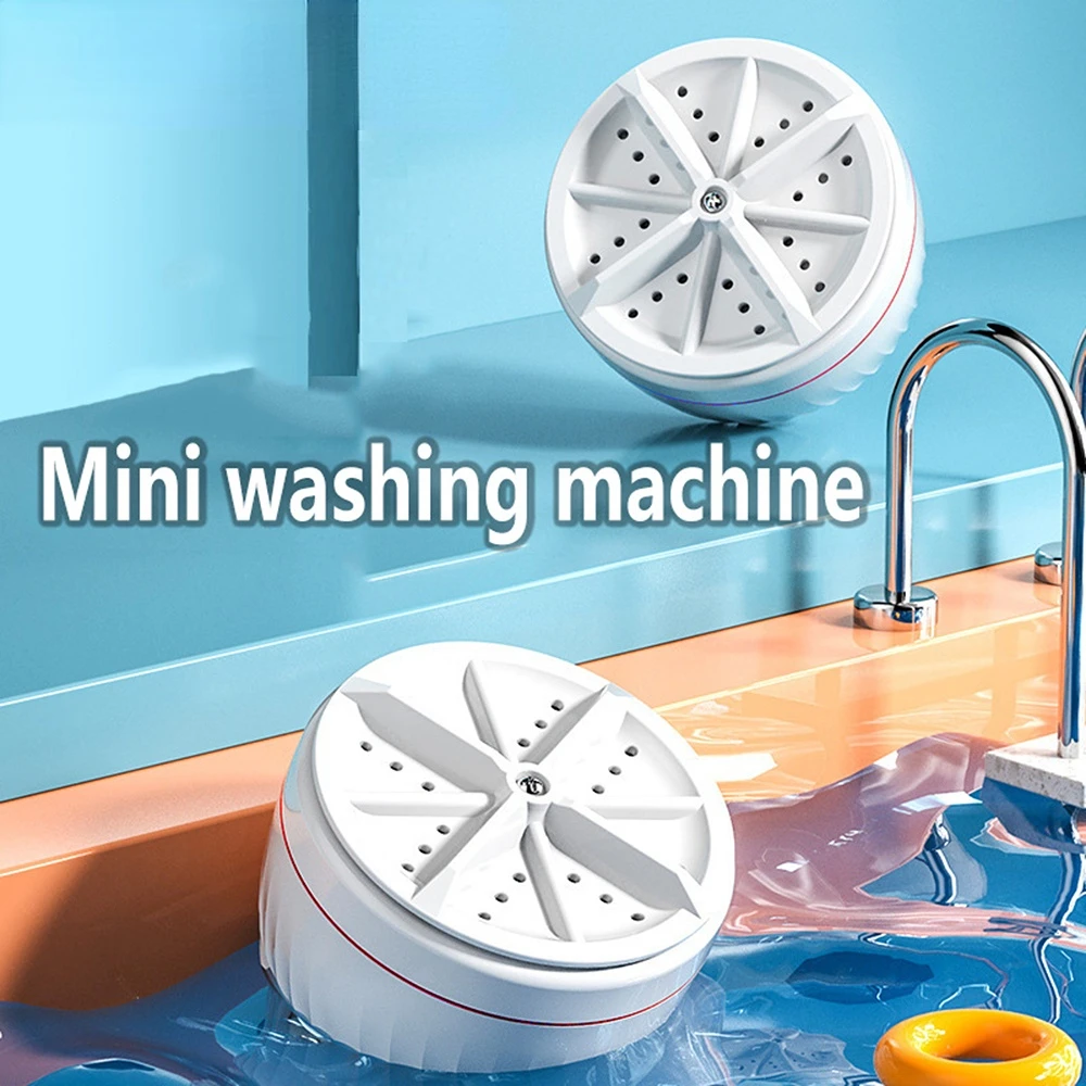 

Mini Washing Machine USB Rotating Turbine Portable Washing Machine For Socks Underwear Wash Dishes For Travel Home Business Trip