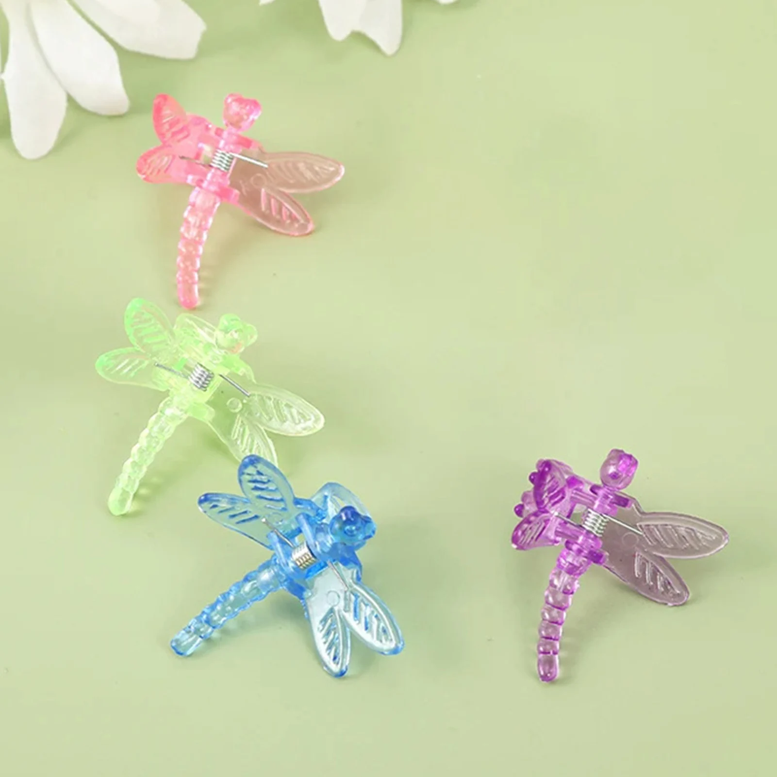 Orchid Clips Dragonfly Clamps Garden Plants Vine Climbing Fixed Support Colorful Plastic Ornamental Bonsai Decoration 100PCS plant clips,plastic plant clips