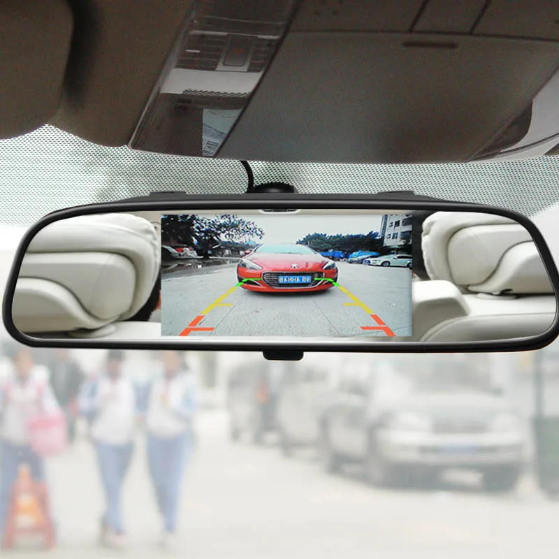 Monitor HD da 4.3/5 Pollici per Auto, Display LCD Pieghevole per Parcheggio, Telecamera di Retromarcia per Veicoli, Camion, Furgoni, Camper - immagine 3