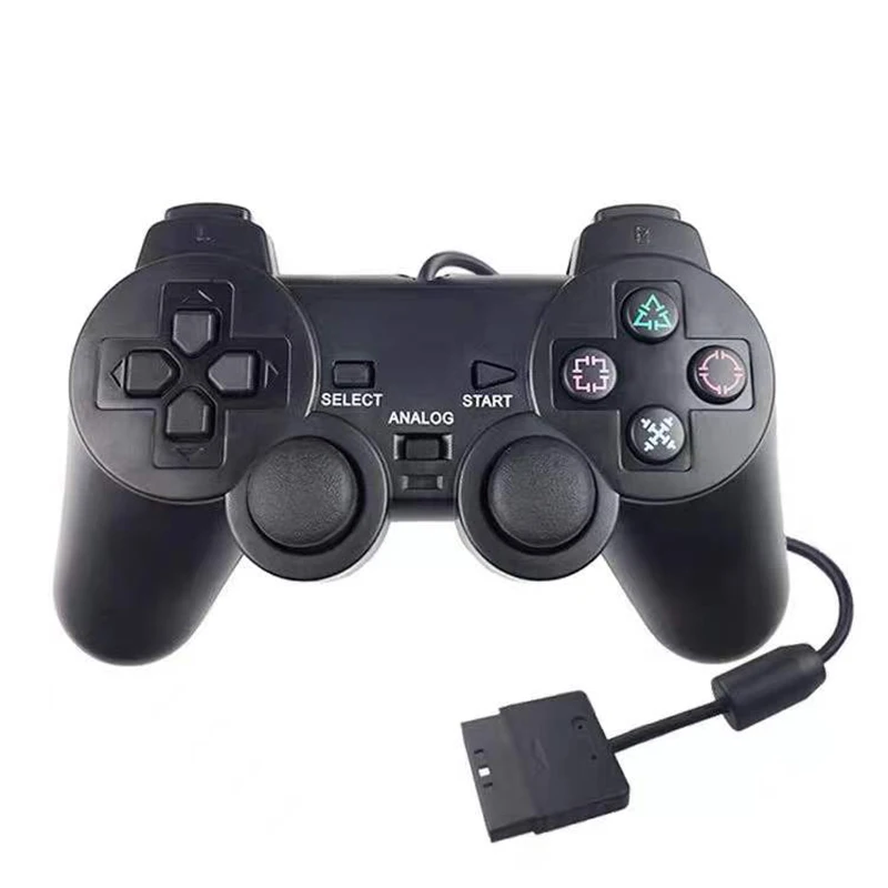 For Sony PS2 Game Controller Dual Vibration Digital Joypad Wired Connection Anti-slip Gamepad For Playstation 2 Gaming Console 