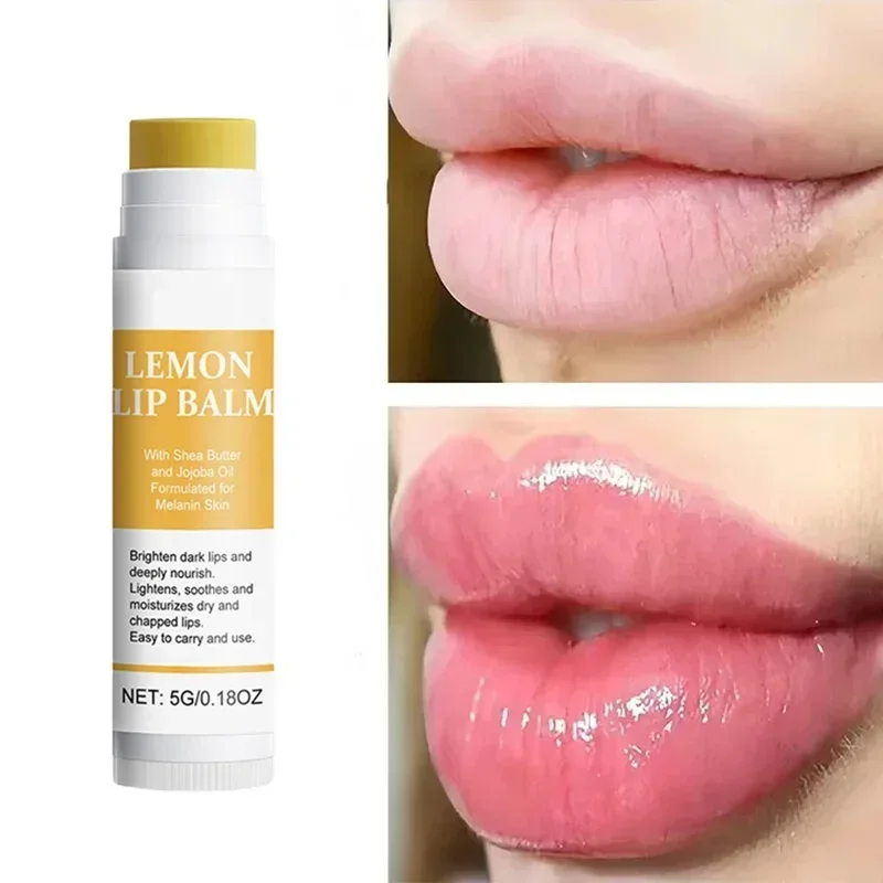 Lemon Ginger Lip Balm Remove Dark Balm Lighten Melanin Mask Gloss Oil Exfoliatings Clean Moisturizing Korean Lip Care Products 6