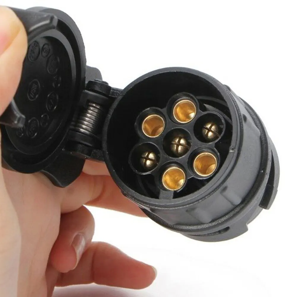 13 To 7 Pin Mini Caravan Converter  Small RV Converter Towing Connection Adapter for Towing Truck for Touring Car Trailer
