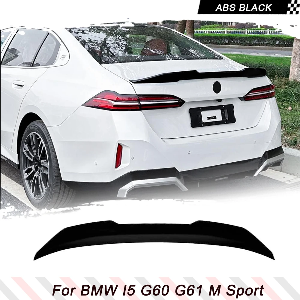 ABS 광택 블랙 자동차 리어 트렁크 스포일러, BMW 5 시리즈 I5 G60 G61 M 스포츠 2024 트렁크 립 스포일러, 하이킥 리어윙 스포일러