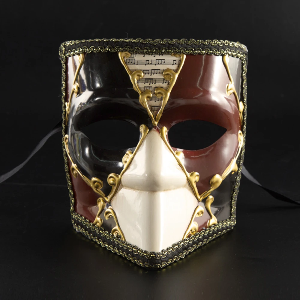 Elegant Men's Venetian Masquerade Mask