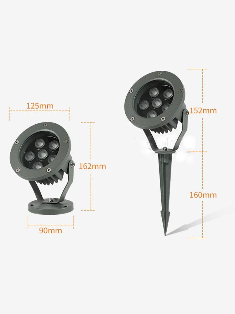 LED Garden Decoration 12W 24W Outdoor Spike Lawn Lamp Waterproof 30 Degree Spotlight Landscape Lighting AC110V 220V DC24V