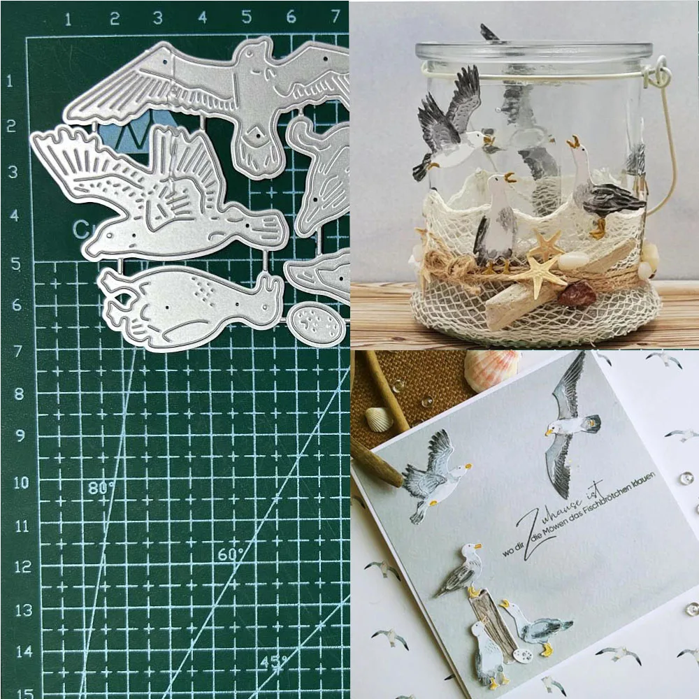 Gabbiano Sea Bird Metal Cutting Dies Per Fai Da Te Scrapbooking Album Carte Di Carta Artigianato Decorativo Goffratura Fustellati