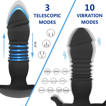 Bluetooth Control Thrusting Dildo Vibrators For Women Wearable Telescopic Dildos Male Prostate Massager Anal Butt Plug Sex Shop 2