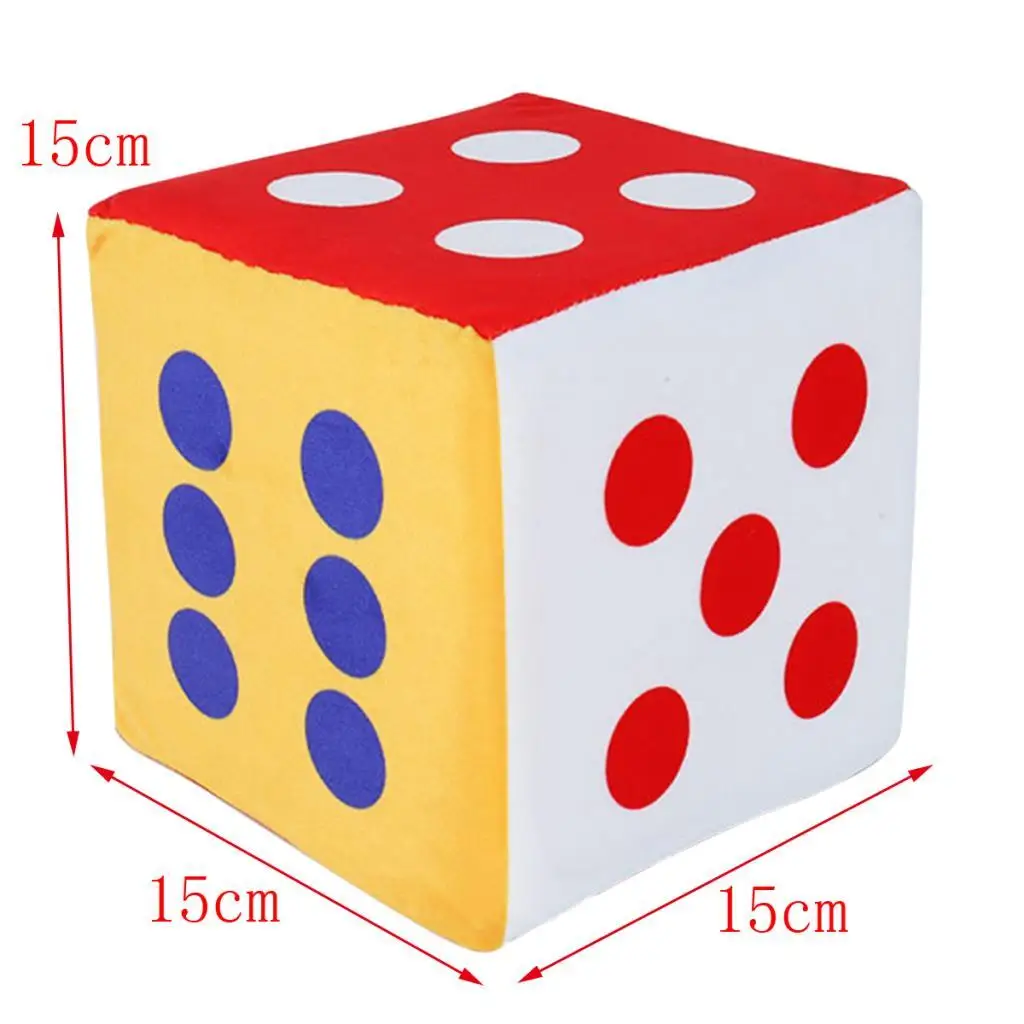 Soft Jumbo Foam Dice Dot/Number 15cm 6inch Early Educational Accessory Toy