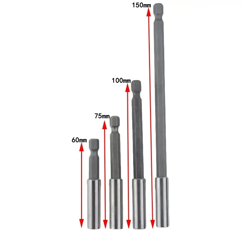 1/4 Inch Hex Rod Shank Long Handle Screwdriver Tip Holder Extension Bit Set Holder 60 75 100 150mm Extension Rod Tools 1 4 inch hex rod shank long handle screwdriver tip holder extension bit set holder 60 75 100 150mm extension rod tools