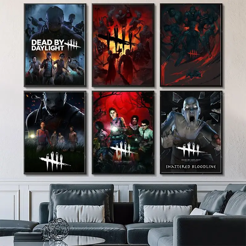 D-Dead By D -- Daylight Classic Anime Poster Vintage Room Bar Cafe Decor Poster Wall Stickers