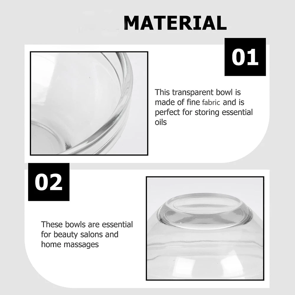 Beauty Mixing Bowl 1/3/5pcs Acrylic Face Beauty Mixing Bowl DIY Stirring Bowls Transparent Cosmetic Beauty Tool Home Salon Spa Face Skin Applicator