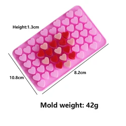 Heart-Shaped Silicone Mold for Creative Baking and Crafting - 55 Compartments (1.5cm Heart)