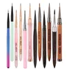 12Style Different Colored Handle Nail Acrylic Brush Liquid Powder DIY Nail Drawing Nail Art Bruses 1