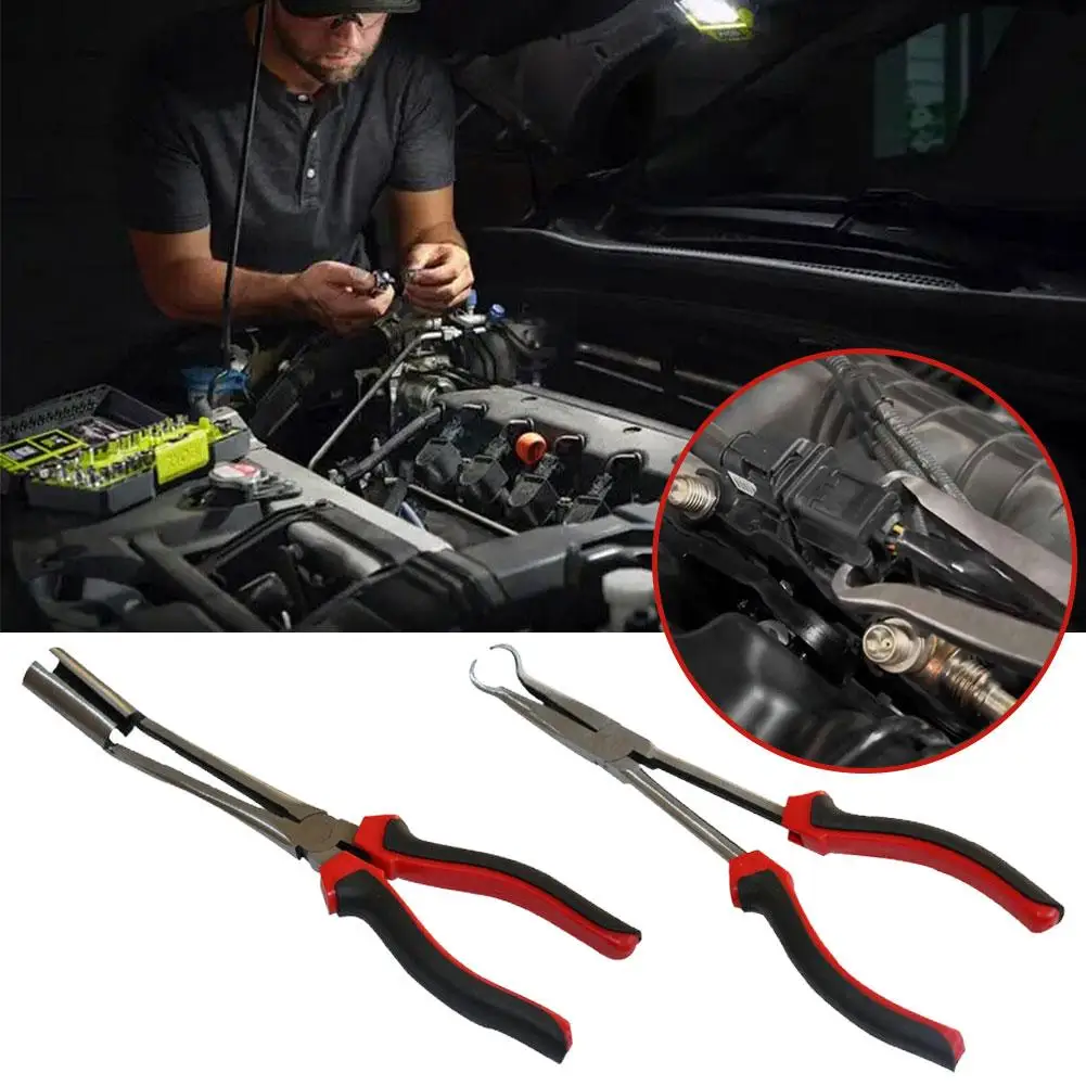 

Car High-voltage Wire Pliers Cylinder Cable Clamp Removal Boot Anti Slip Spark Tool Removal Plug Handle Insulati Z2g3