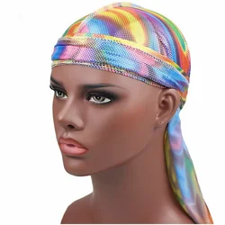 2022 Fashion Embossing Silk Scarf Hat Long Tailed Pirate Hat Baotou Hat Chemotherapy Hat Bonnets for Men Designer