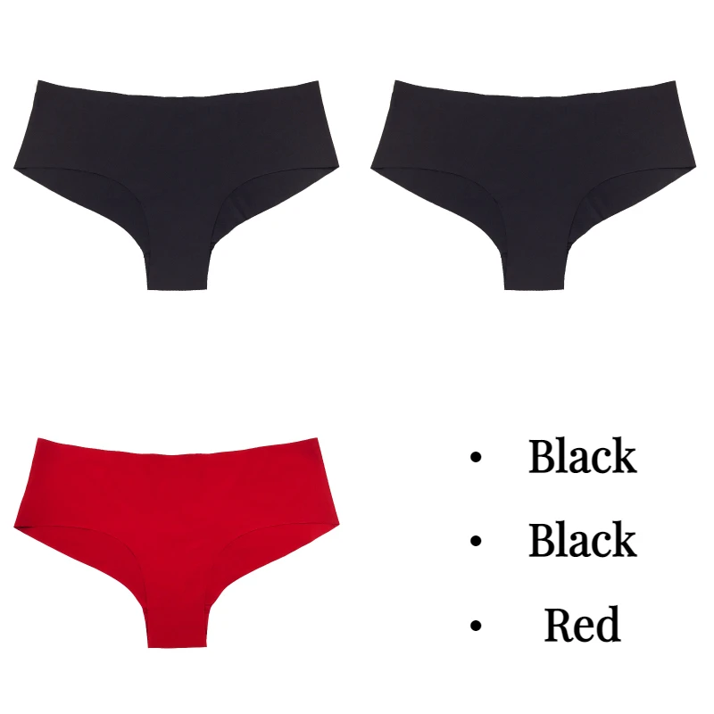 cotton underwear for women 3PCS Women's Panties Soft Silk Women's Underwear Mid-waist Women Lingerie Semaless Ladies Underpants Plus Size XS-XXL Slip Femme black panties Panties