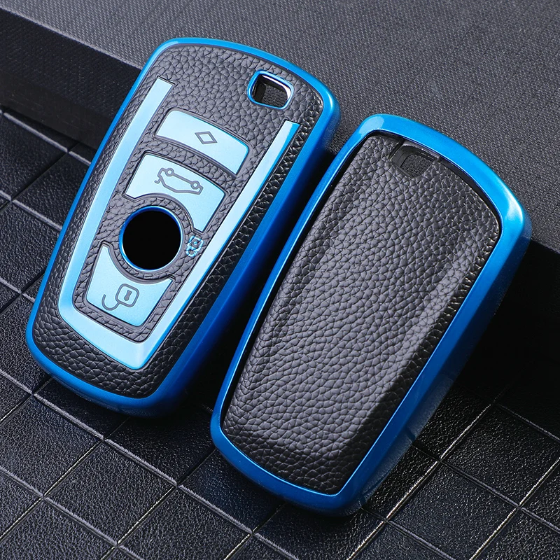 PU Leather Car Key Holder Case Cover For BMW F20 F30 G20 F31 F34 F10 G30 F11 X3 F25 X4 I3 M3 M4 1 3 5 Series Accessories key case key case cover car key shell remote control case cover