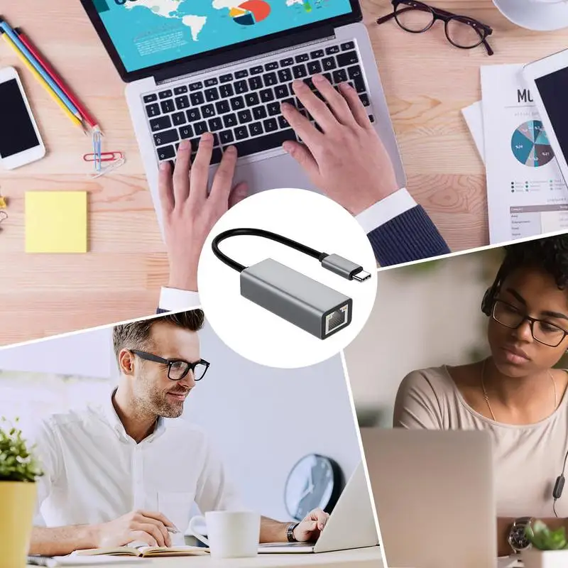 USB C타입 이더넷 어댑터 네트워크 카드, USB C타입-RJ45 100Mbps 랜 인터넷 케이블, 맥북 PC 윈도우 XP 7 8 10 LUX용