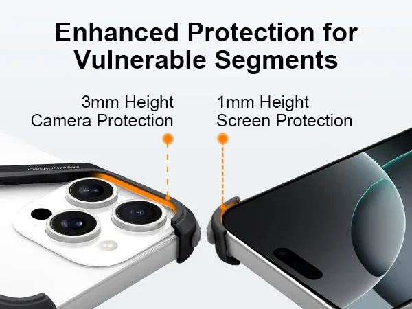 Eary X-Shaped Frameless Phone Case For iPhone 16 Pro Max Minimalist Bumper Shockproof Protector Cover 16 Pro Ultra Thin Shells