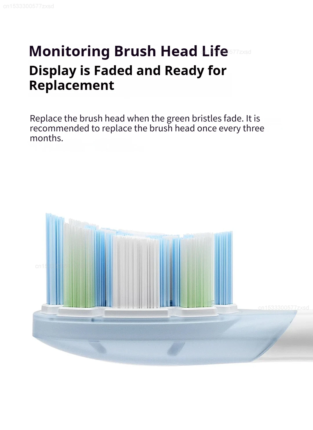 Mijia Electric Toothbrush Brush Head for Mijia Sonic Vibration Electric Toothbrush Pro Waterproof Replacement Brush Heads