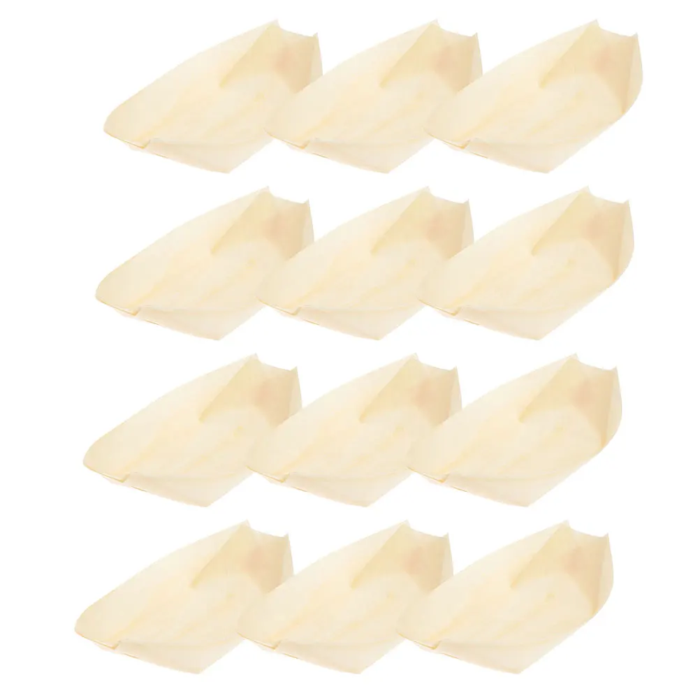 Food Serving Boats Sushi Trays Tray Paper Boat Plates Bamboo Plate Dog Disposable Hot Wooden Snack Platter Dish Baskets Taco Bar