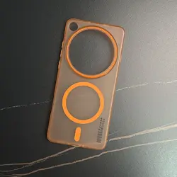 Ultra Slim Clear Magnetic Case with Skin Feel - OPPO A6 GT (Clear Orange)
