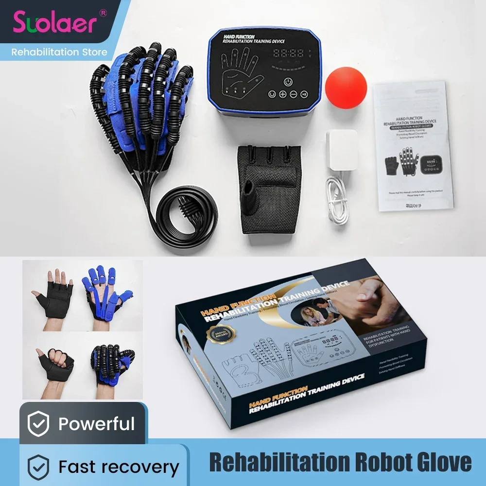 

Robot Rehabilitation Gloves Finger Exerciser Stroke Therapy Machine Hemiplegia Cerebral Palsy Hand Training Physiotherapy Device