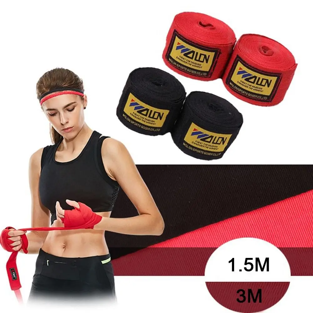 2 롤 면 복싱 붕대, 스포츠 스트랩, 샌다 킥 복싱 MMA 핸드 장갑 랩 벨트, 복싱 스포츠 랩 붕대, 1.5M, 3M