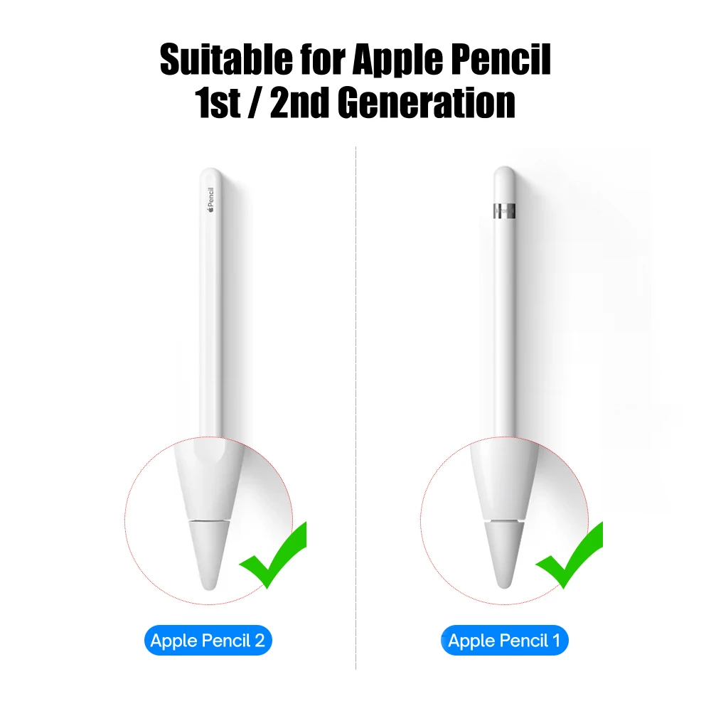 New Tip for Apple Pencil Tip Nib for Apple Pencil 1st 2nd Generation 1 2th Gen Pencil Replacement Tip 2H 2B 4.0 Transparent Nib