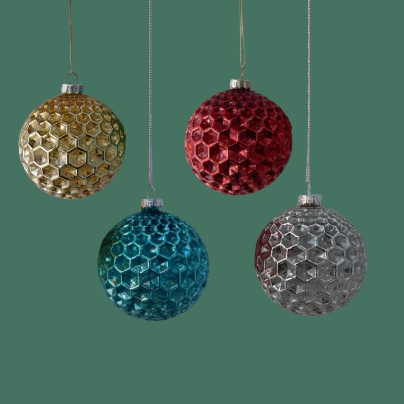 

Free Shipping 8pcs/pack Diameter=8cm Handmade Different Colorful Glass Ball Pendant Home Decoration Christmas Tree Hanging Globe