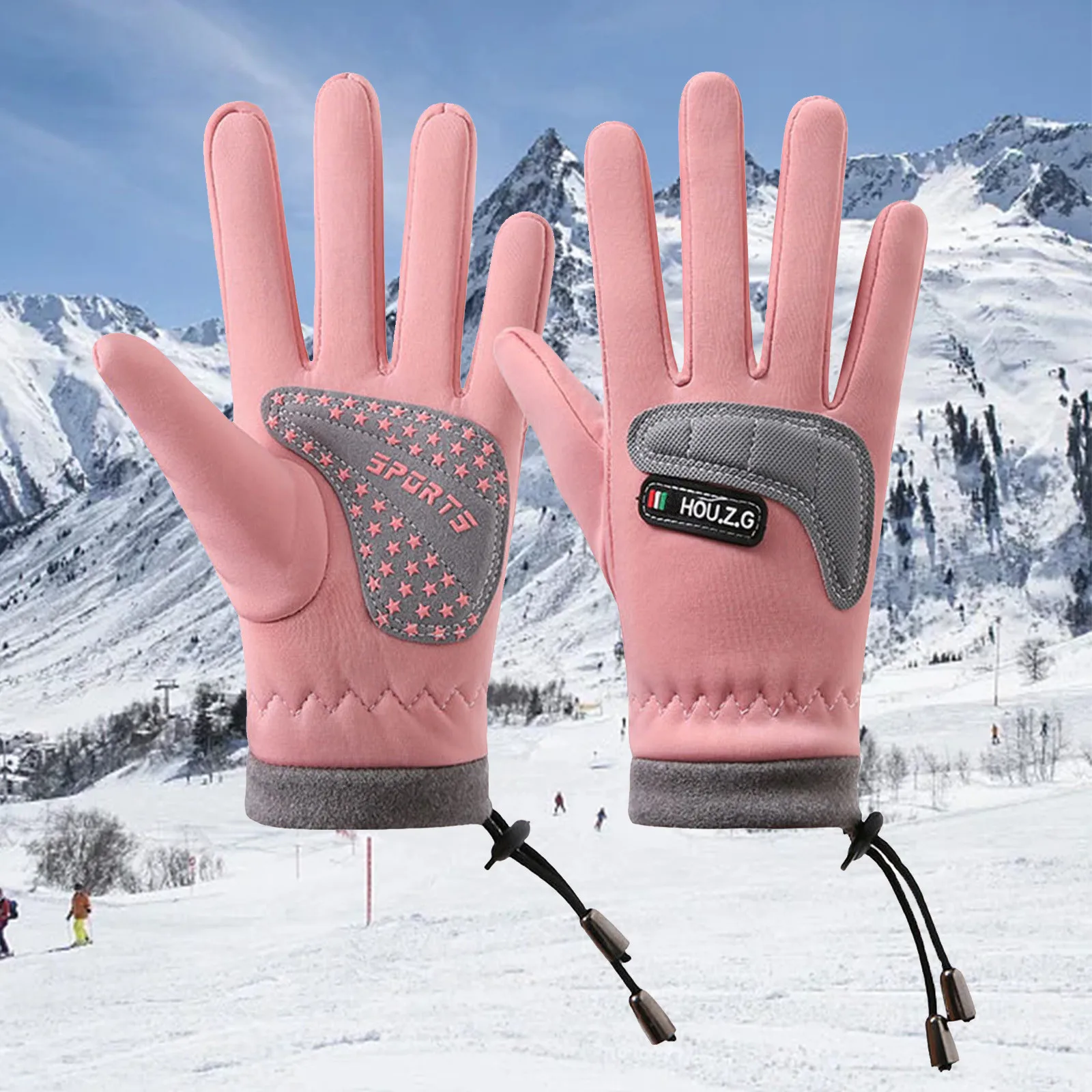 Ski Gloves Kids Boys Toddler Girls Soft Warm Wool Lined Full Finger Winter Outdoor Children Garden Gloves рукавички для дітей